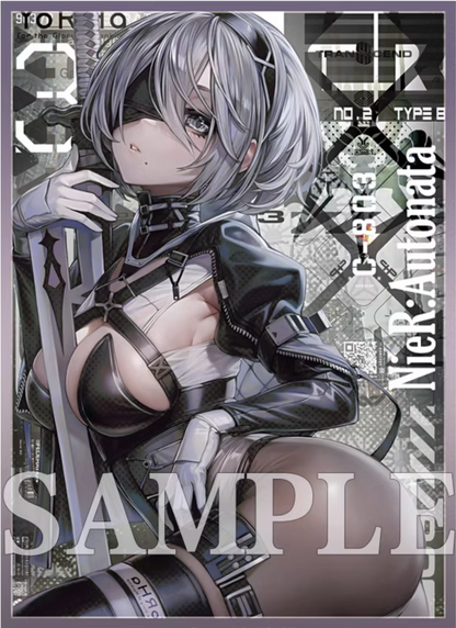 nier automata card sleeves Chara Sleeve Collection Matte Series NieR:Automata Ver1.1a YoRHa No.2 Type B Sleeve/ Premium Deck Holder The convenient snap hook makes it useful for a variety of occasions 67*92mm Mtg/ptcg Anime Cards Sleeves