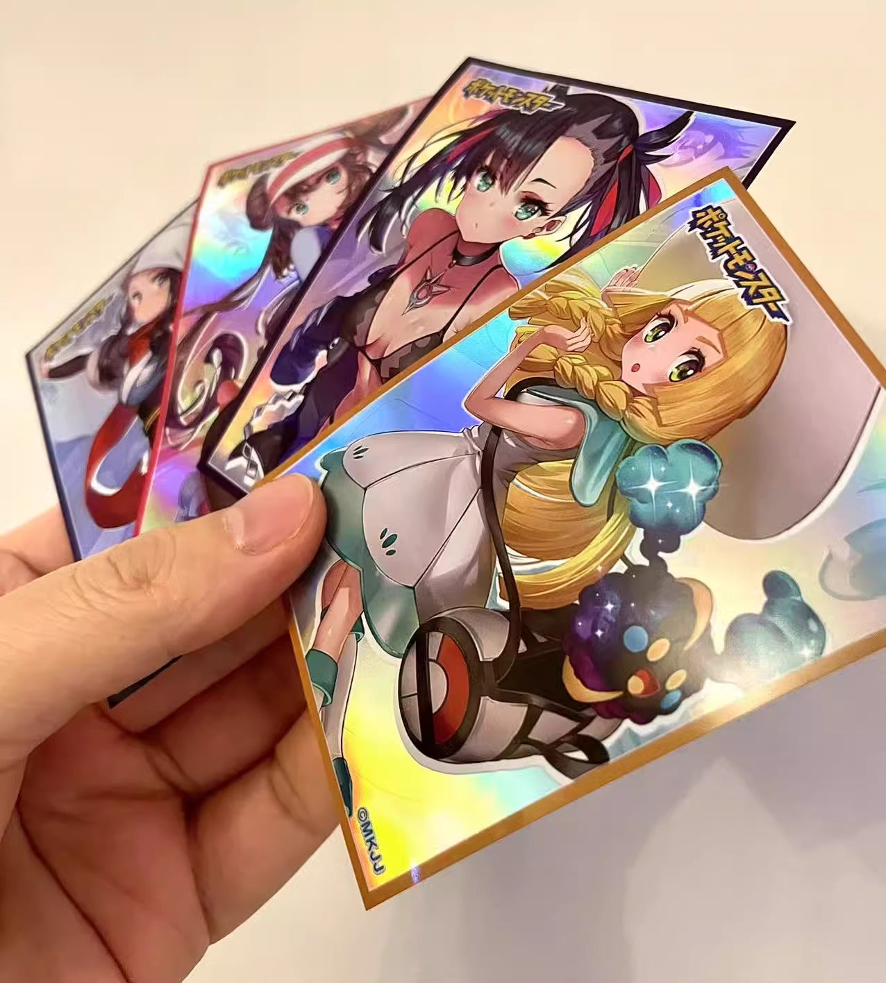 Cute Trainer Iono Pokemon Holographic Card Sleeves