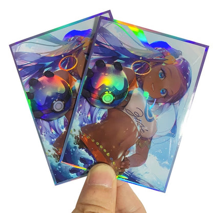 Water Gym Leader Nessa Pokemon Holographic Card Sleeves