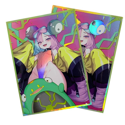 Gym Leader Iono and Pokemon Bellibolt Holographic Card Sleeves Kado Supplies Gym Leader Iono and Pokemon Bellibolt Holographic Card Sleeves Kado Supplies