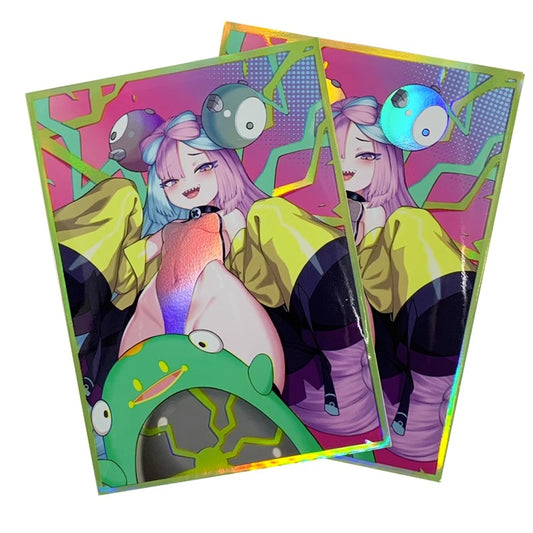 Gym Leader Iono and Pokemon Bellibolt Holographic Card Sleeves