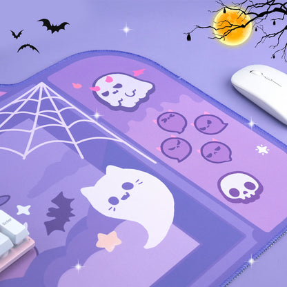 Halloween Ghost Purple Kawaii XL Gaming Mousepad Desk Mat