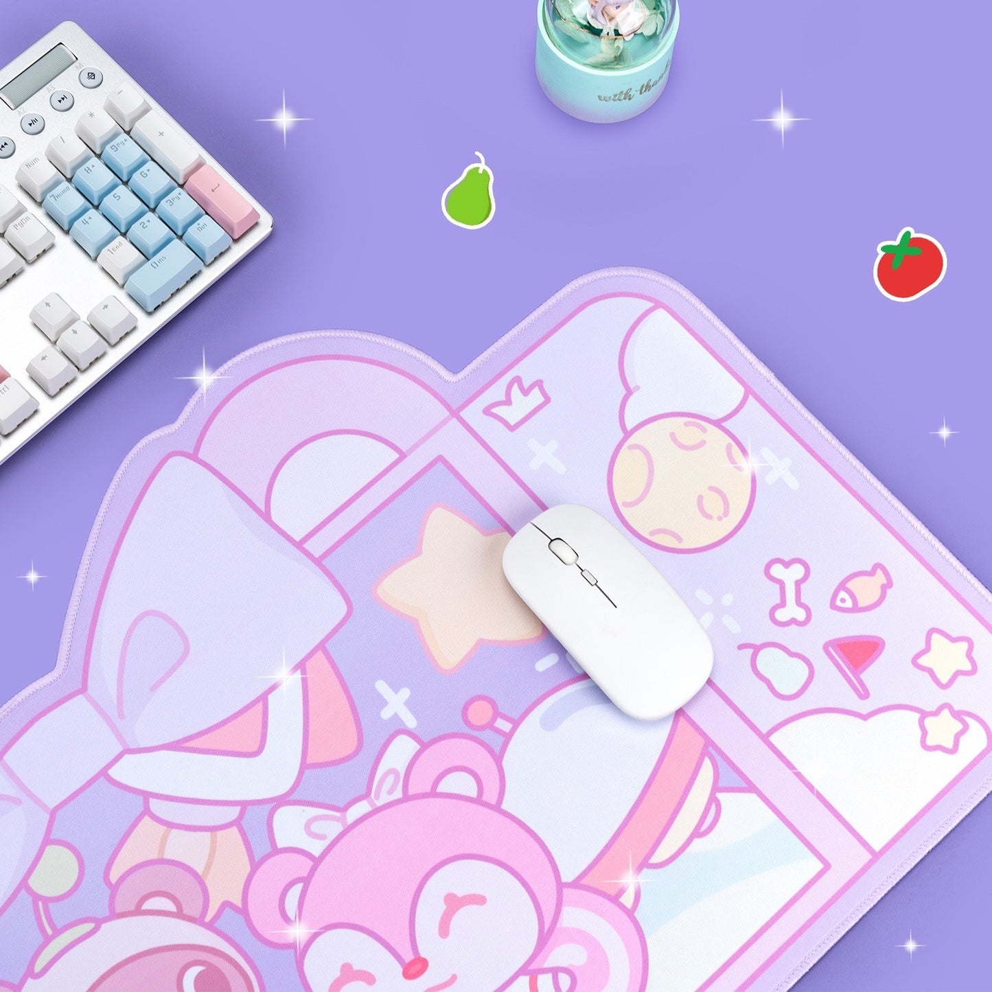 Animal Crossing Space Travels Kawaii XL Gaming Mousepad Desk Mat