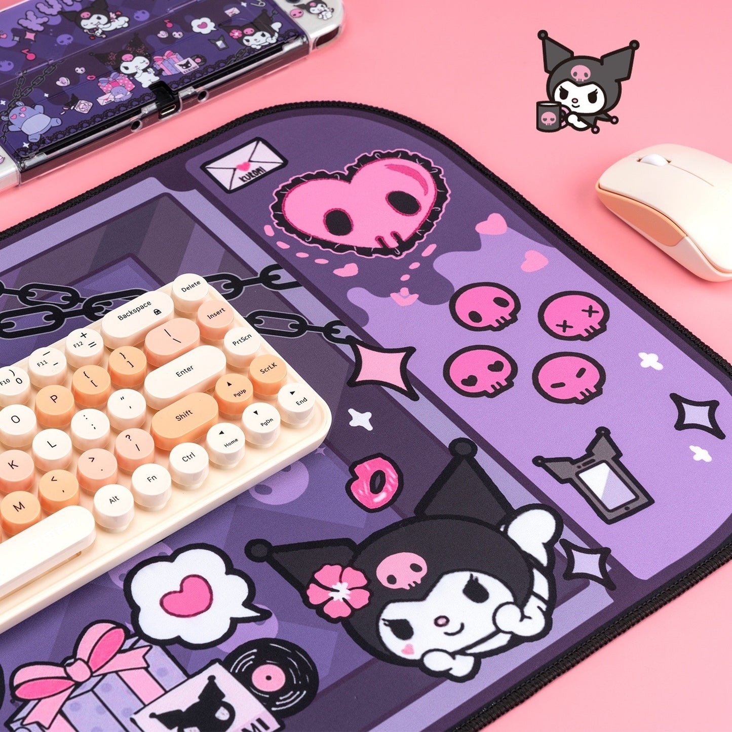 Kuromi Gaming Console Kawaii XL Gaming Mousepad Desk Mat