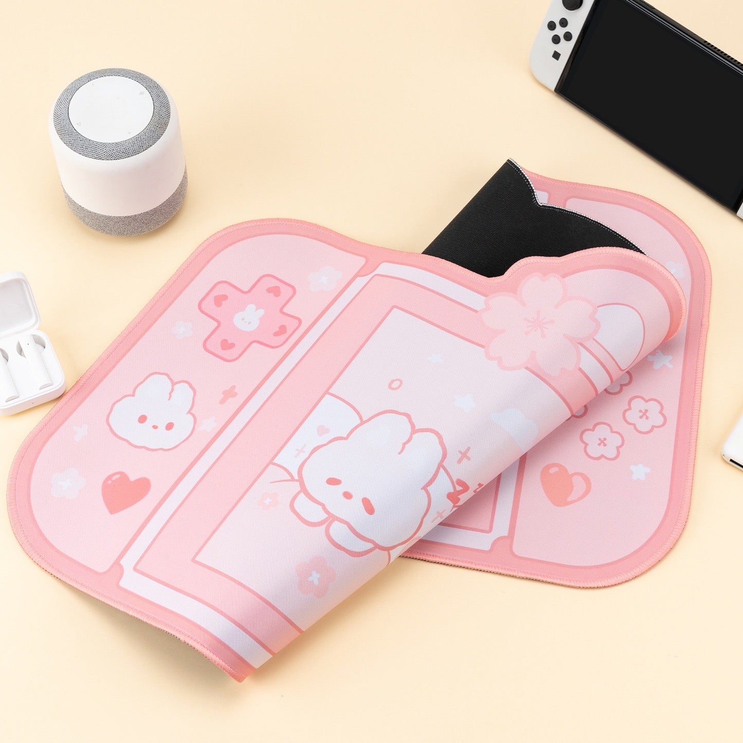 Fluffy Bunnies Console Kawaii XL Gaming Mousepad Desk Mat