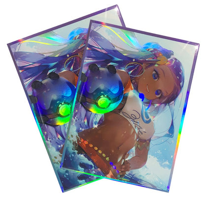 Water Gym Leader Nessa Pokemon Holographic Card Sleeves Kado Supplies Water Gym Leader Nessa Pokemon Holographic Card Sleeves Kado Supplies