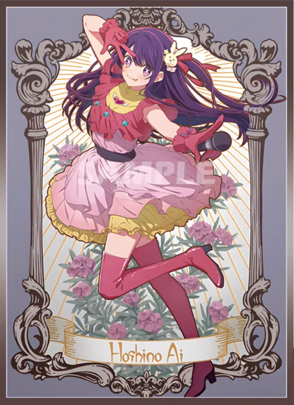 Idol Girls Hoshino Ai, Ruby & Arima Kana Holographic Card Sleeves Kado Supplies Idol Girls Hoshino Ai, Ruby & Arima Kana Holographic Card Sleeves Kado Supplies