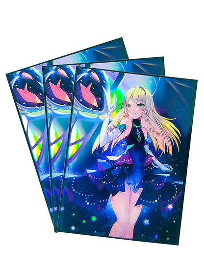 Trainer Lillie and Pokemon Lunala Holographic Card Sleeves Trainer Lillie and Pokemon Lunala Holographic Card Sleeves