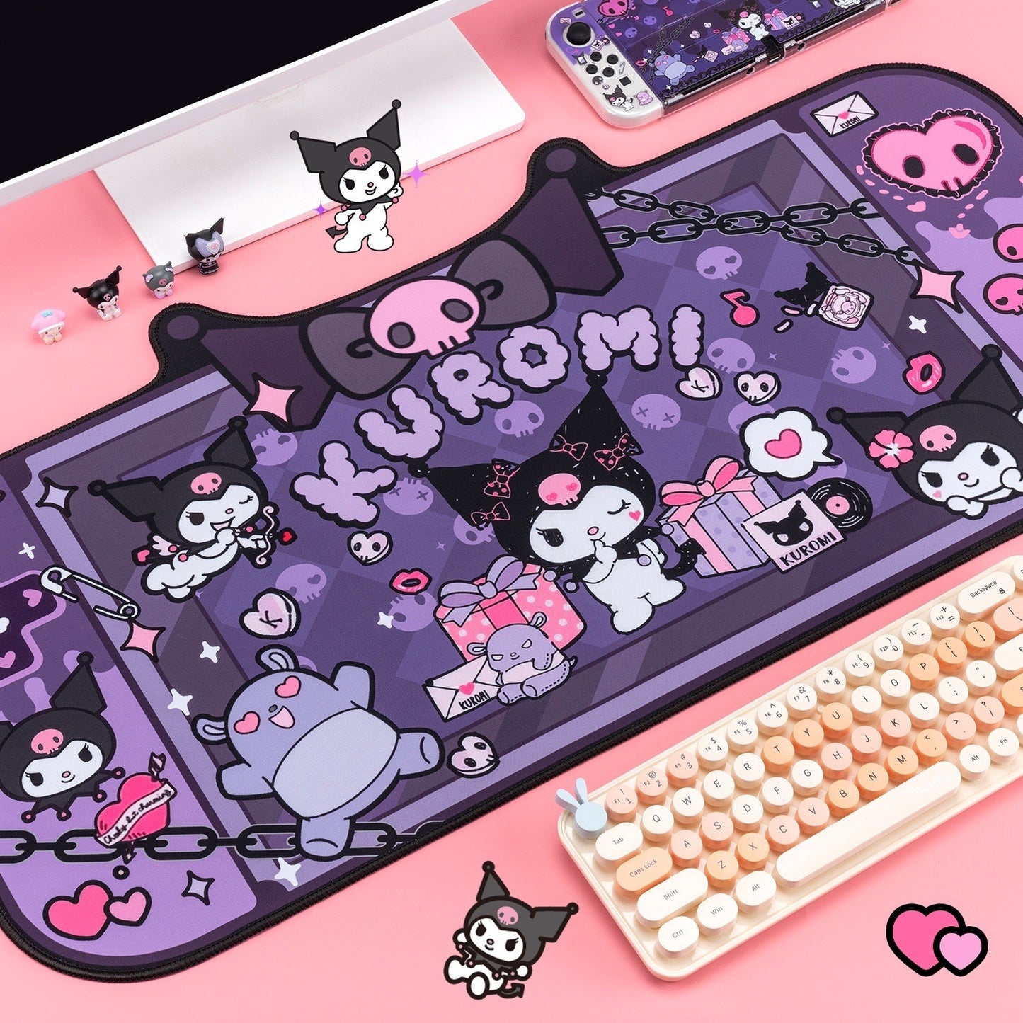 Kuromi Gaming Console Kawaii XL Gaming Mousepad Desk Mat