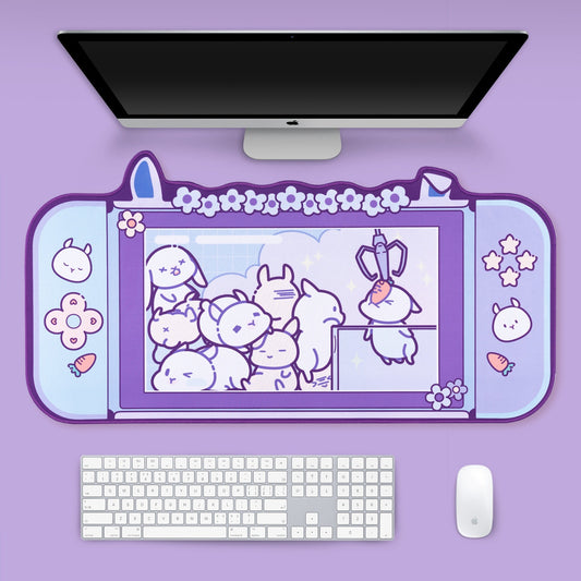 Bunnies Crane Machine Kawaii XL Gaming Mousepad Desk Mat