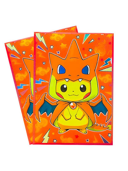 Pikachu Cosplay Charizard Holographic Card Sleeves Kado Supplies Pikachu Cosplay Charizard Holographic Card Sleeves Kado Supplies