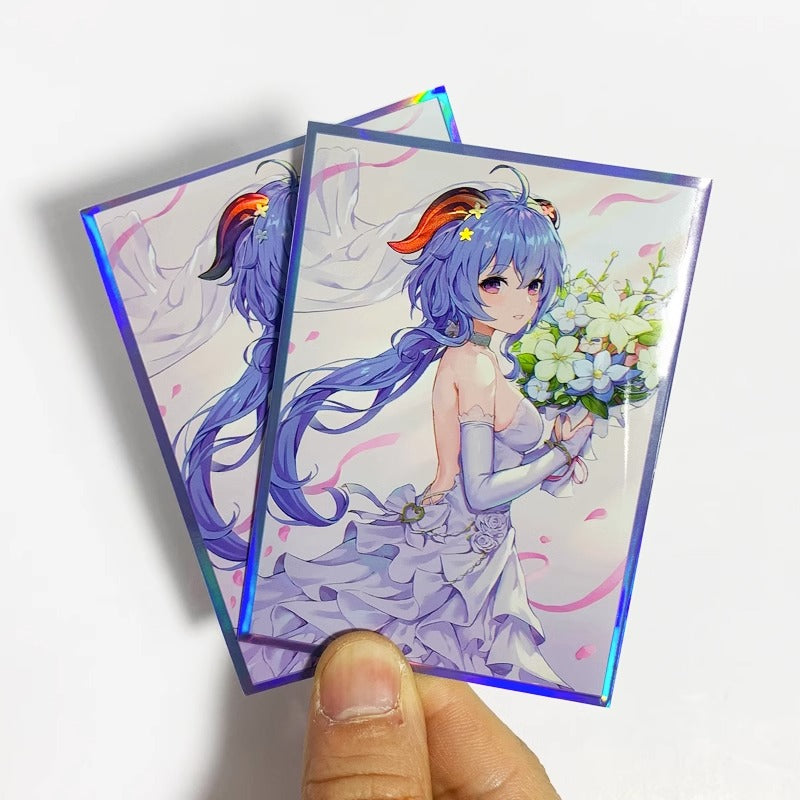 Ganyu Wedding Bride Genshin Impact Holographic Card Sleeves