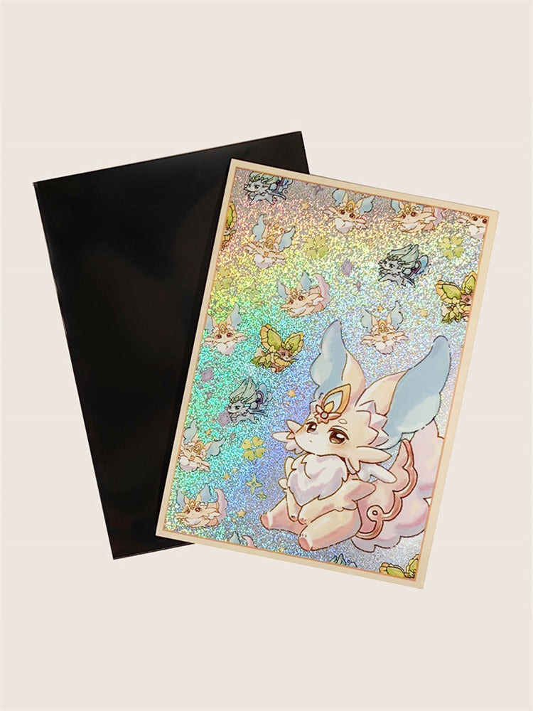 Cute Feline Purrely Holographic Card Sleeves