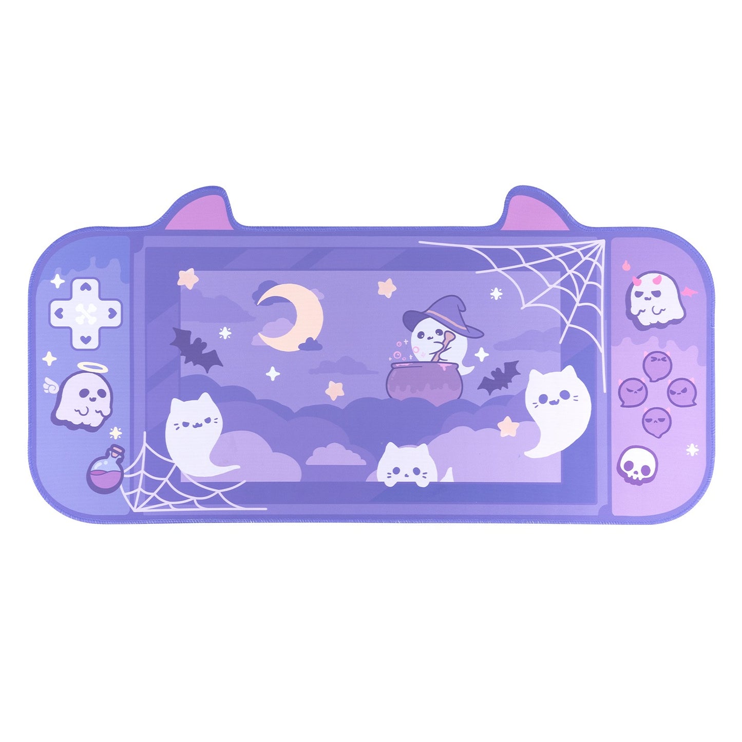 Halloween Ghost Purple Kawaii XL Gaming Mousepad Desk Mat