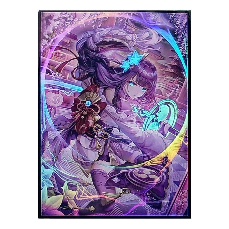 Raiden Shogun Genshin Impact Holographic Card Sleeves Raiden Shogun Genshin Impact Holographic Card Sleeves