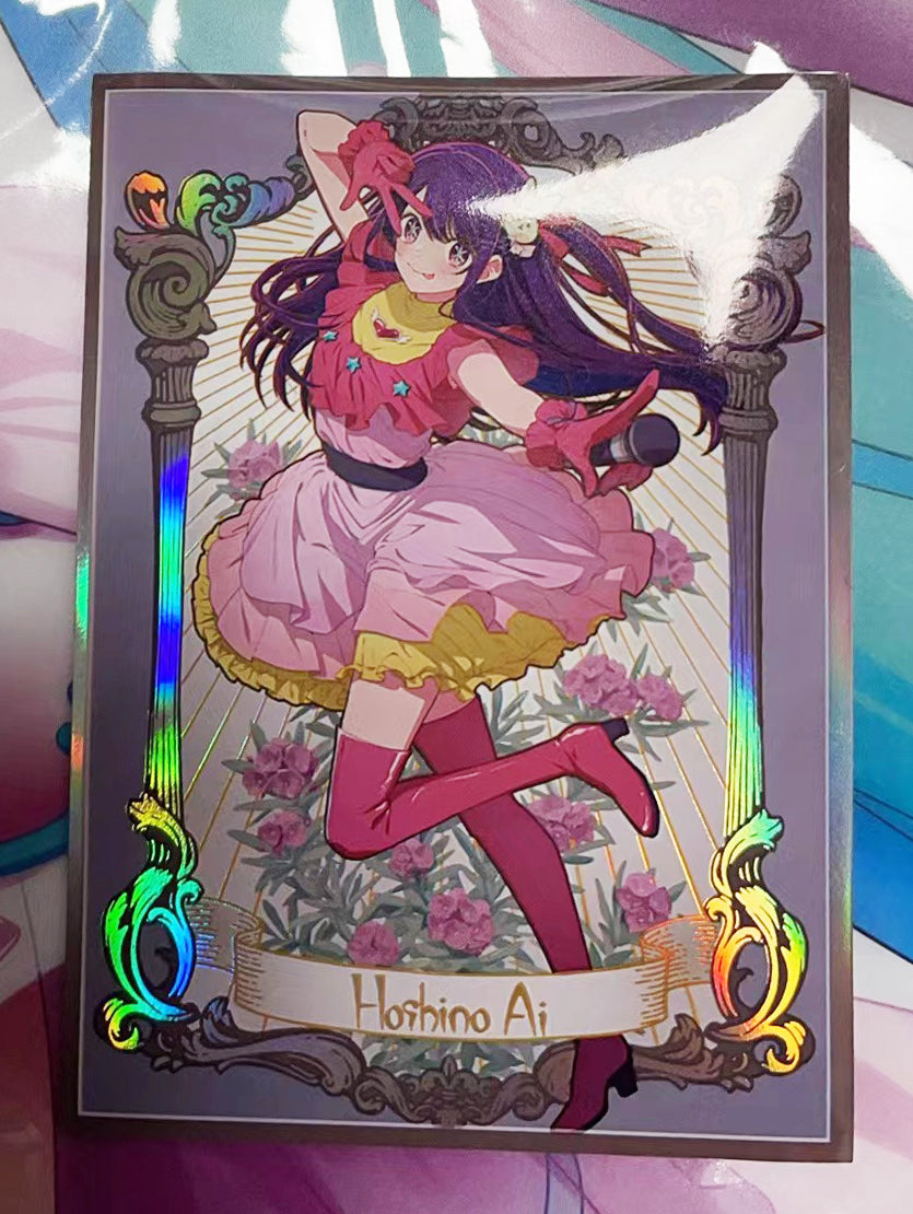 Idol Girls Hoshino Ai, Ruby & Arima Kana Holographic Card Sleeves Kado Supplies Idol Girls Hoshino Ai, Ruby & Arima Kana Holographic Card Sleeves Kado Supplies