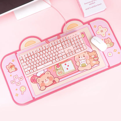 Kawaii Cooking Bears XL Gaming Mousepad Desk Mat