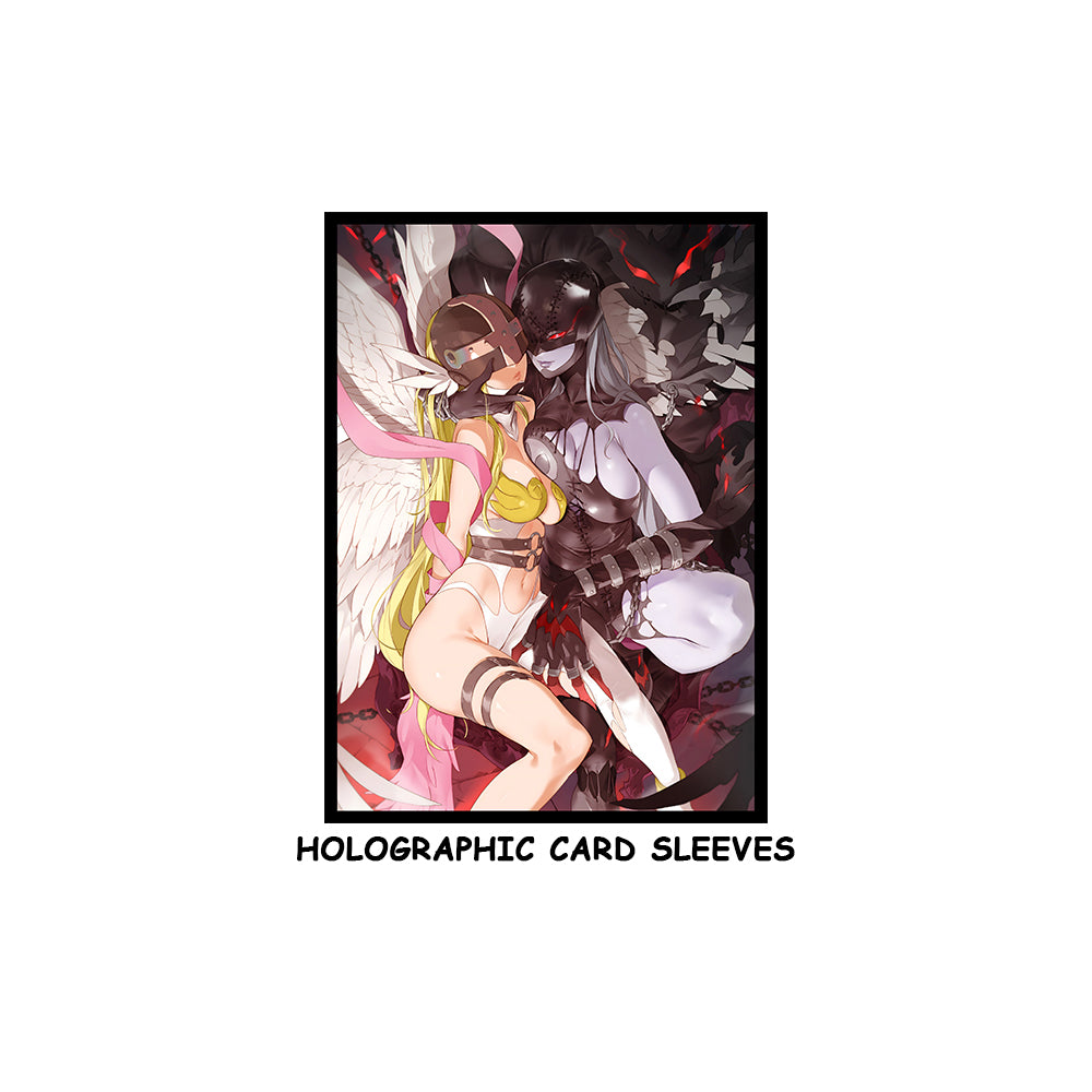 Angewomon & LadyDevimon Holographic Card Sleeves Kado Supplies Angewomon & LadyDevimon Holographic Card Sleeves Kado Supplies