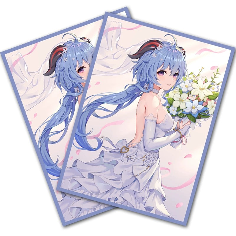 genshin card sleeves Keqing Attack Genshin Impact Holographic Card Sleeves