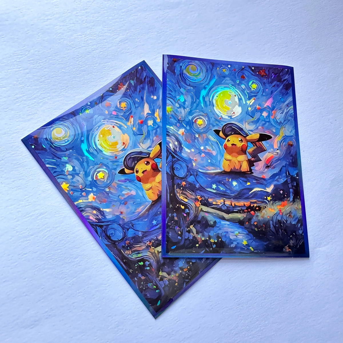 Gengar & Pikachu Oil Painting Series Holographic Card Sleeves – Kado ...