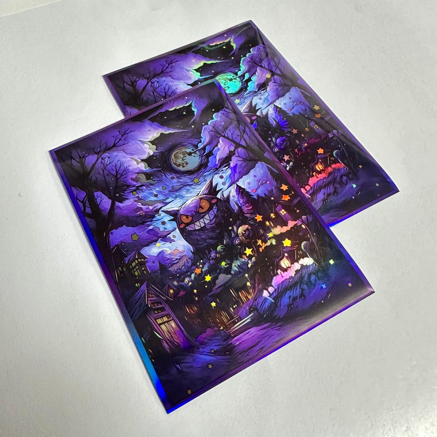 Gengar & Pikachu Oil Painting Series Holographic Card Sleeves