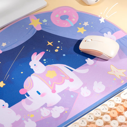 Bunny & Elephant Circus Kawaii XL Gaming Mousepad Desk Mat