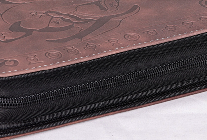 Pokemon Brown 4-Pocket Refillable Embossed PU Leather Trade Binders