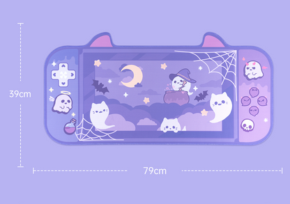 Halloween Ghost Purple Kawaii XL Gaming Mousepad Desk Mat