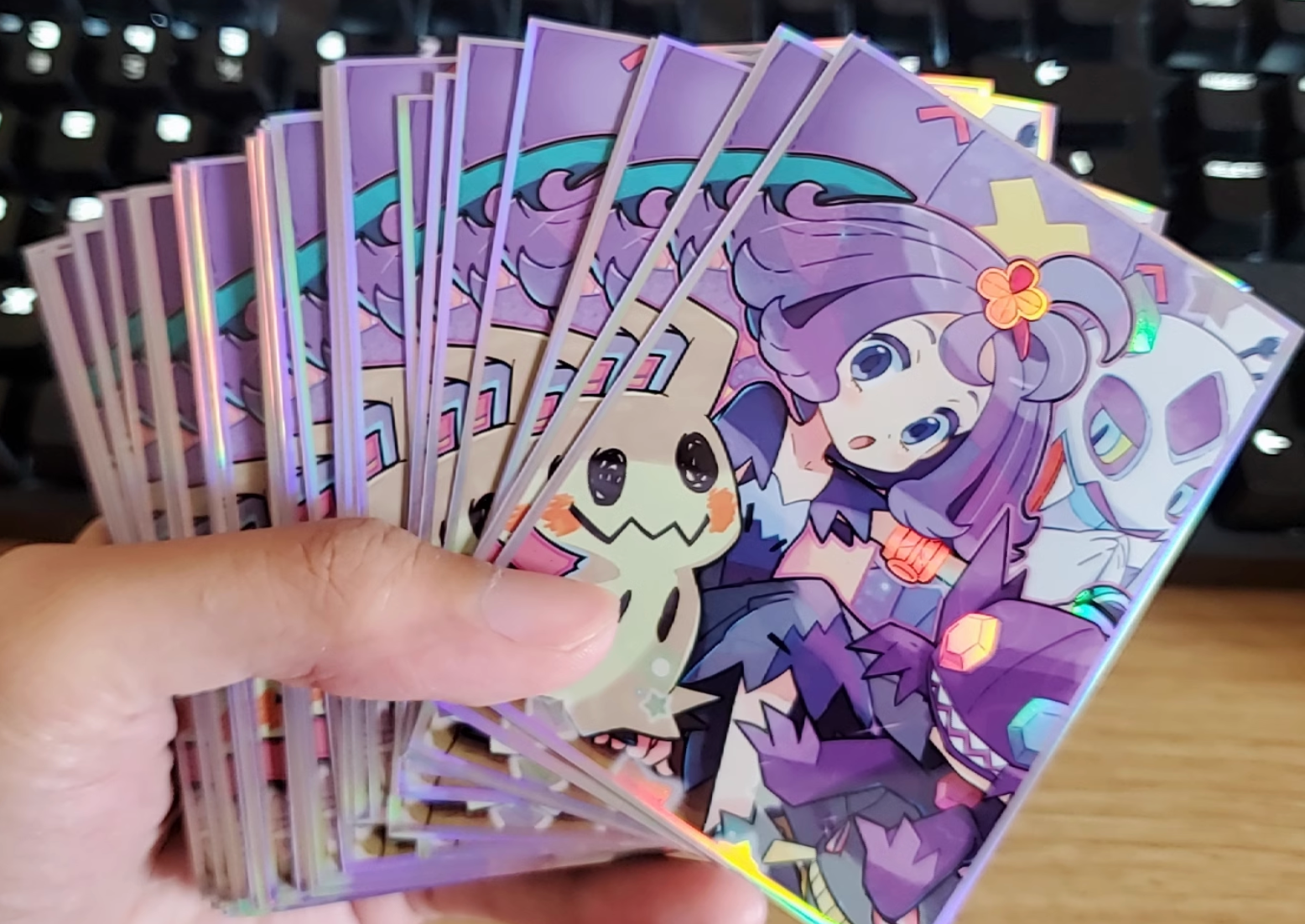 Acerola & Pokemon Holographic Card Sleeves Kado Supplies Acerola & Pokemon Holographic Card Sleeves Kado Supplies