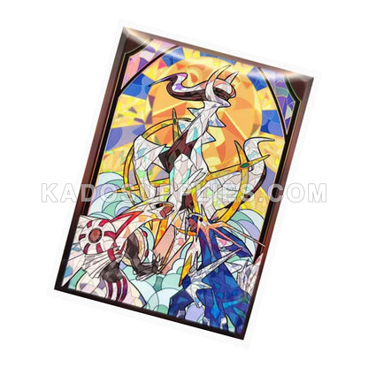 Arceus, Dialga & Palkia Stained Glass Holographic Card Sleeves Arceus, Dialga & Palkia Stained Glass Holographic Card Sleeves