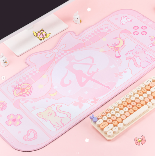 Sailormoon Kawaii Pink XL Gaming Mousepad Desk Mat